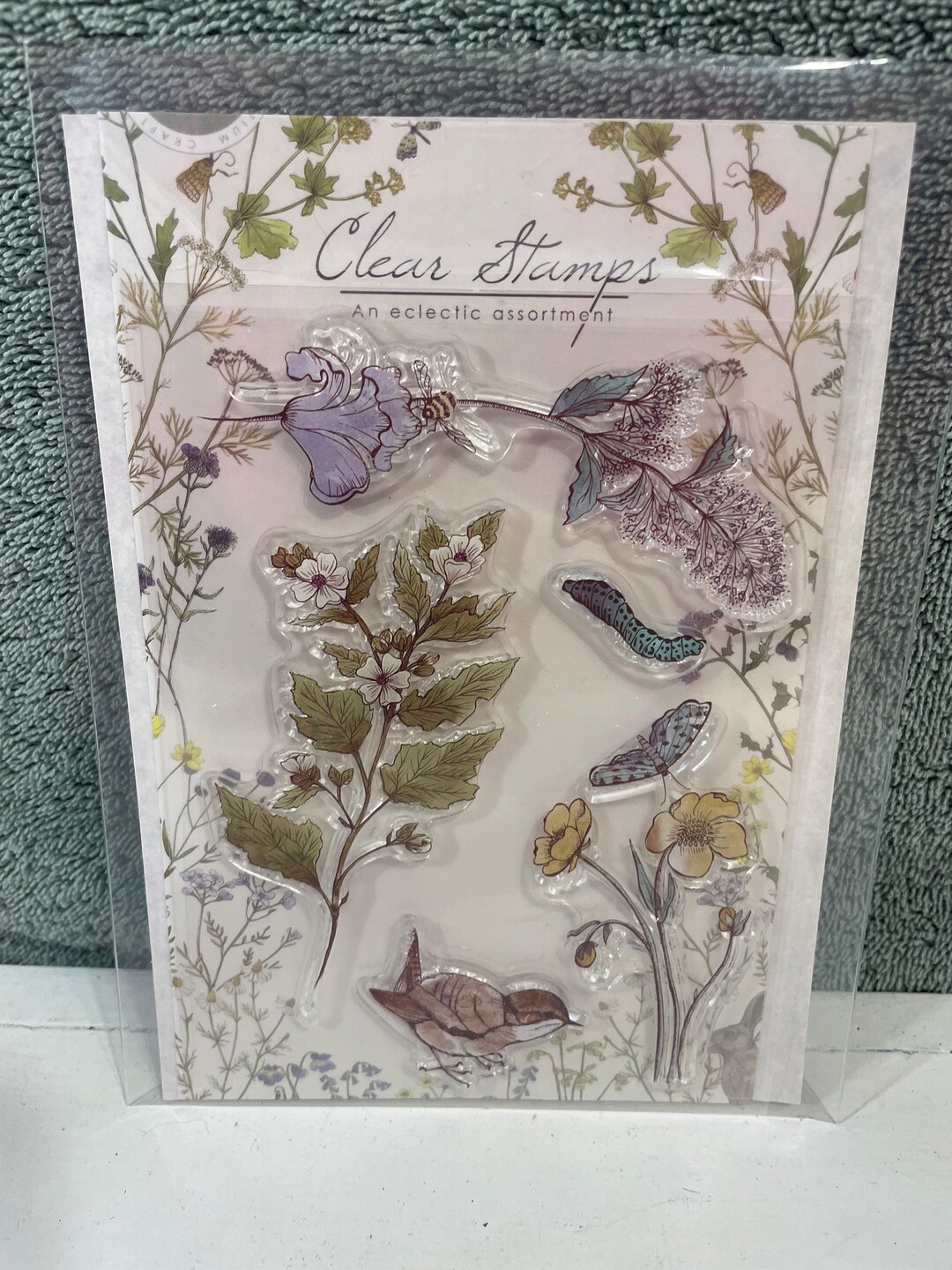 Craft Consortium Wildflower Meadow Clear Rubber Stamp Set Card Making ...