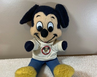 Mickey Mouse Club Mickey Vintage 1960's Stuffed 15 inch Plush Toy Walt Disney