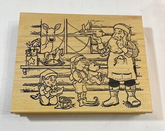 Northwoods Christmas Holiday Rubber Stamp P1918 Ornaments Holly