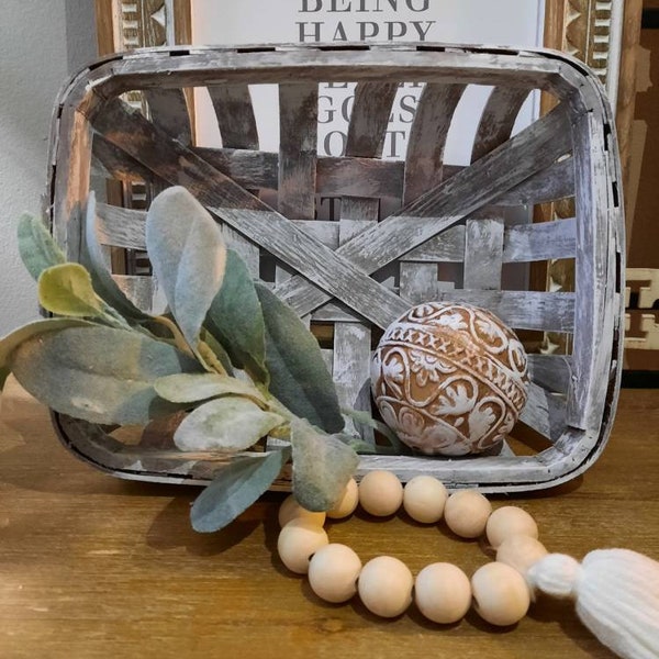 Cesta de tabaco encalada