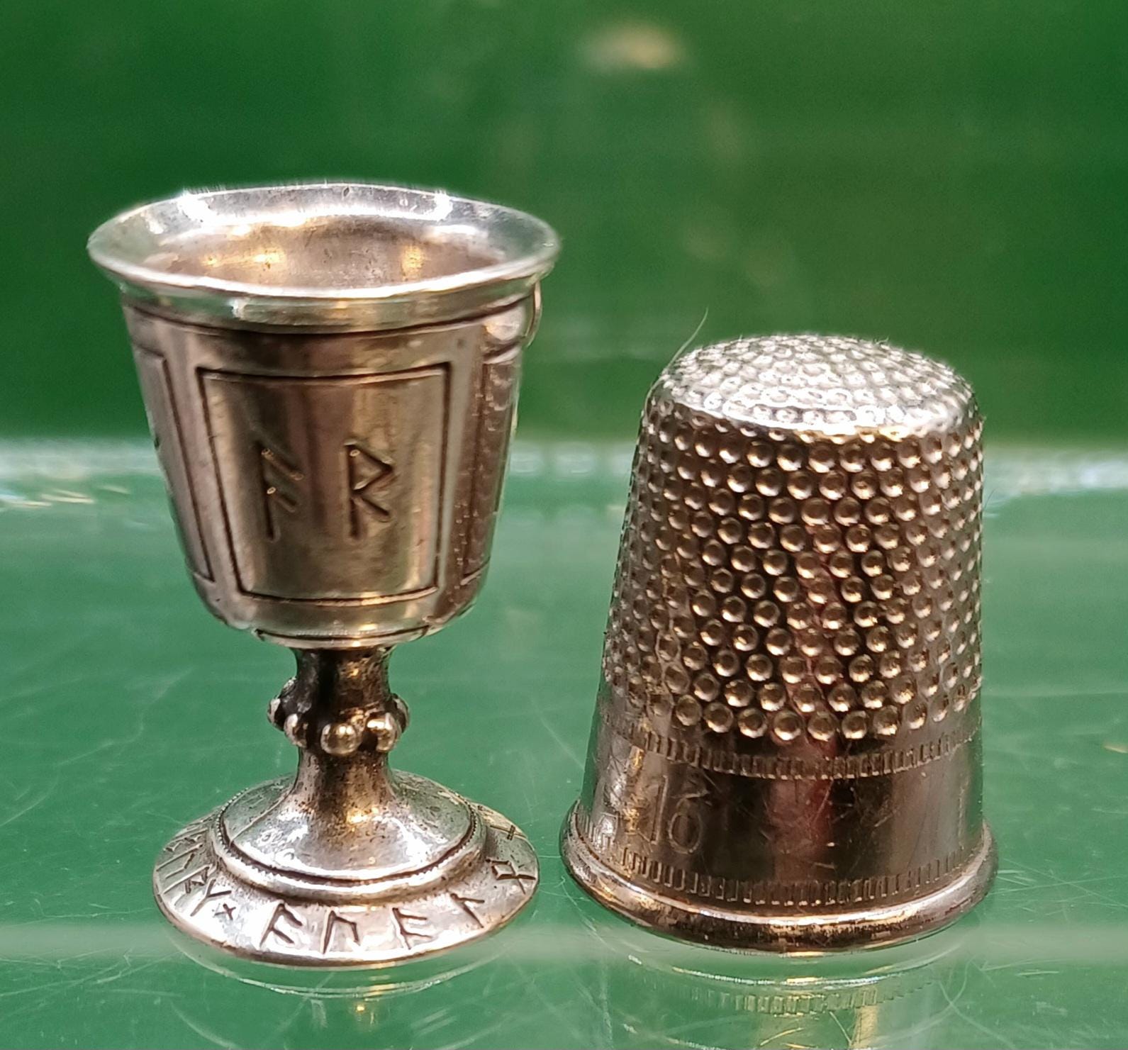 Vintage Solid Silver Rune, Runic Goblet Pendant, Very Rare Item, 11.9gm ...