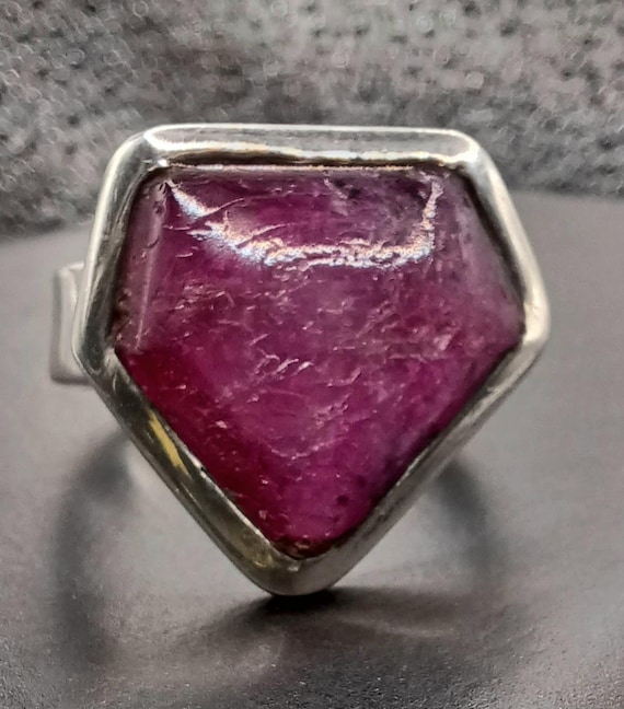 Vintage Hallmarked 1998 Solid Sterling Silver & R… - image 1