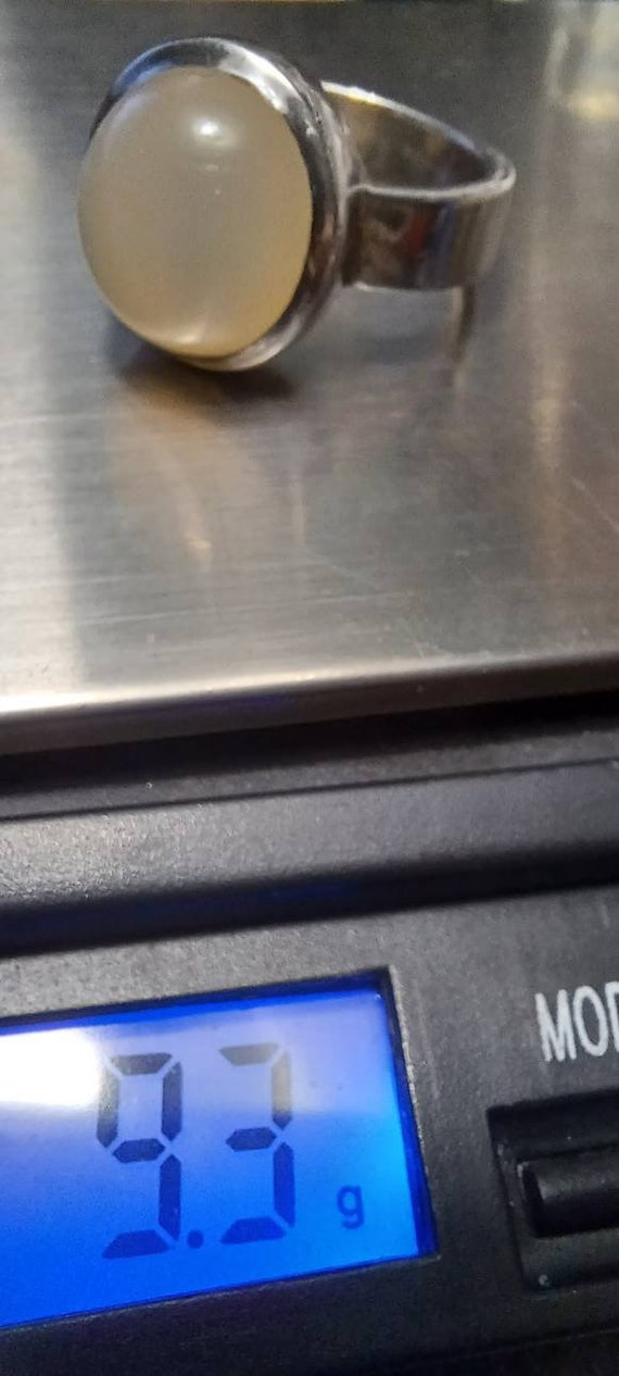 Vintage Hallmarked Solid Silver, Moonstone Ring. … - image 9