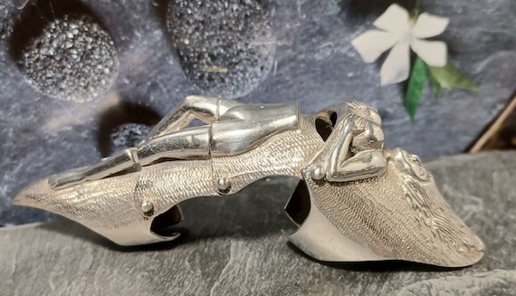 Vintage Solid Silver, Fully Hallmarked, Claw Fing… - image 2