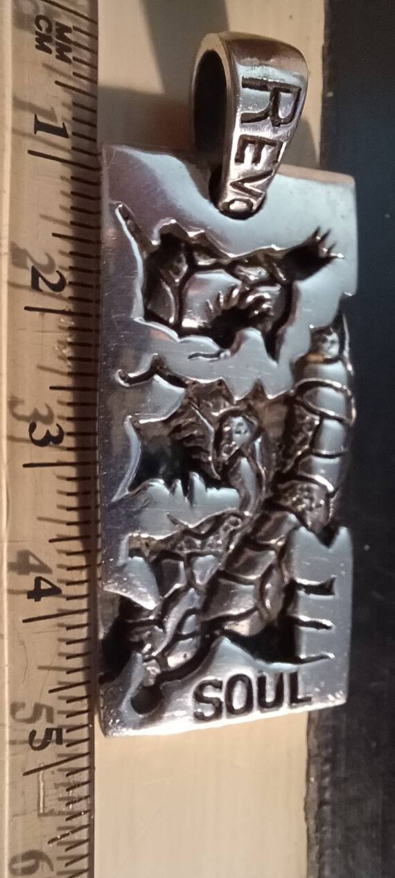 Solid Silver 19.7gm, Hallmarked, Snake Pendant, S… - image 10