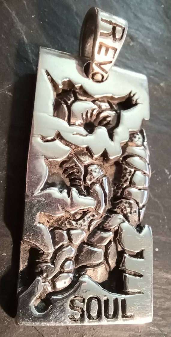 Solid Silver 19.7gm, Hallmarked, Snake Pendant, S… - image 2