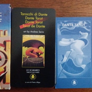 Vintage zeldzame Dante Tarot, tarotkaarten, 2001, eenmaal geopend.