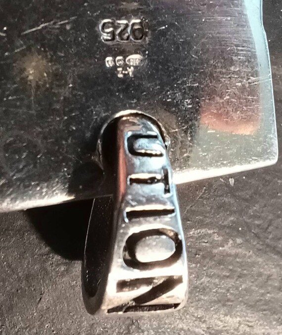 Solid Silver 19.7gm, Hallmarked, Snake Pendant, S… - image 4