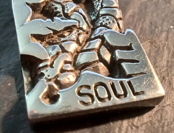 Solid Silver 19.7gm, Hallmarked, Snake Pendant, S… - image 5