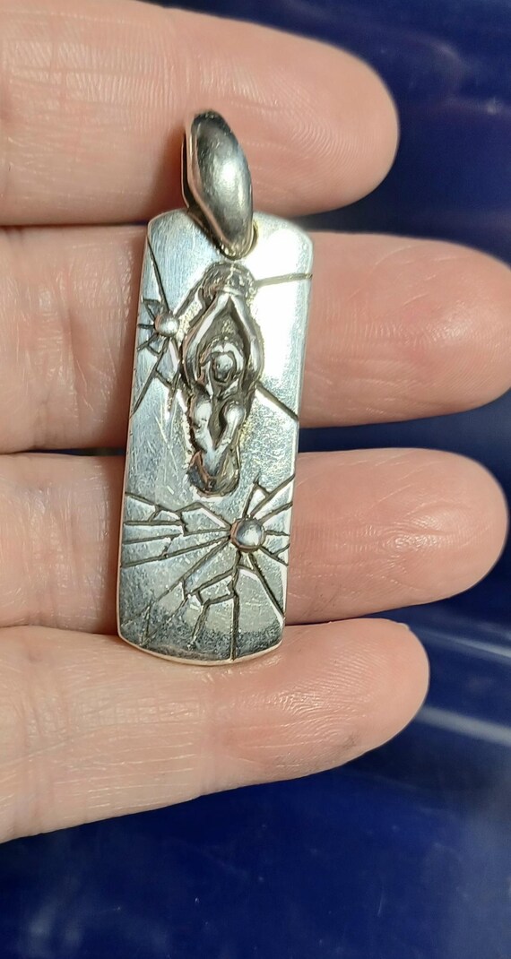 Vintage Solid Silver Pendant, Breakthrough Troubl… - image 2