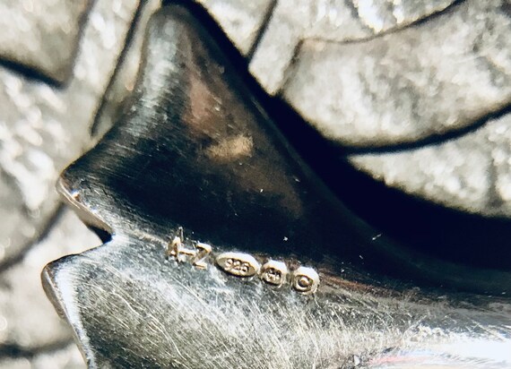 Vintage Hallmarked Solid Silver Dolphin Pendant, … - image 10