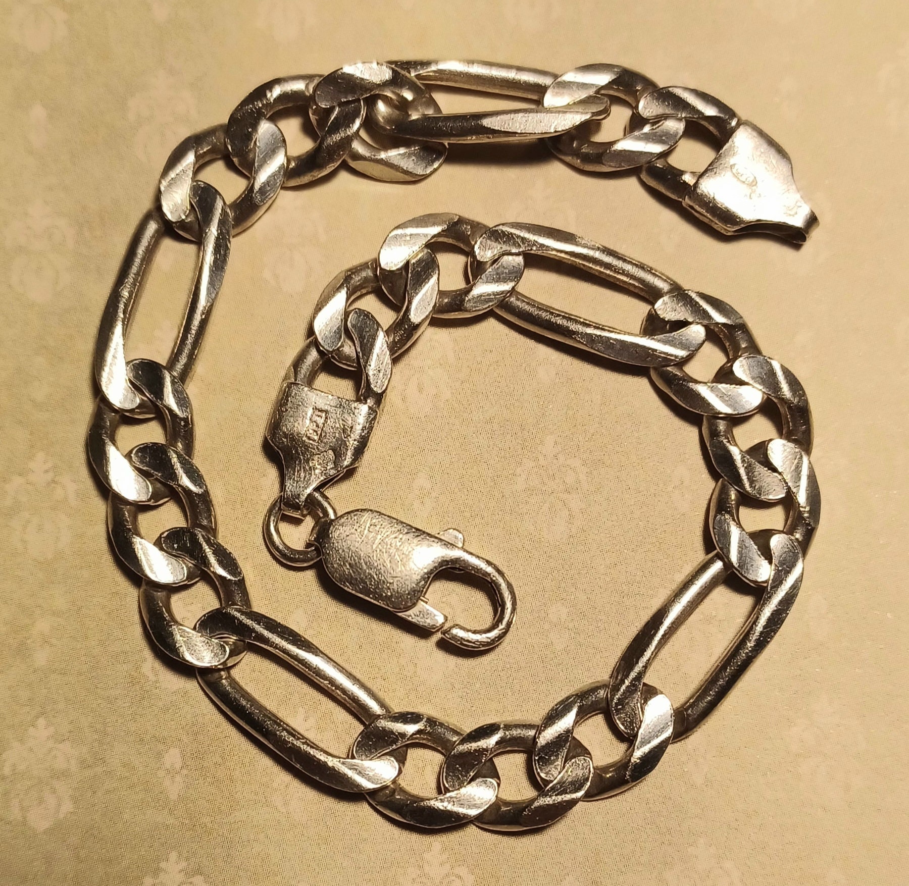もらって 嬉しい お歳暮 ランキング Bracelet Figaro Silver Hallmarked Vintage - 1 8 Length 21.cm アクセサリー