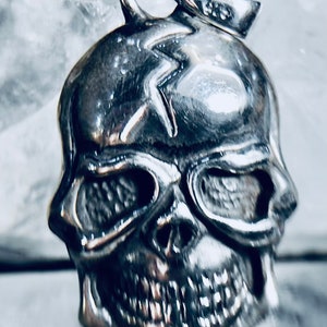 Vintage Hallmarked Silver 925, Skull Pendant, Memento Mori Jewellery,