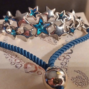 Vintage Aurora Stern Armband Blaue Swarovski Sterne Ausverkauft.