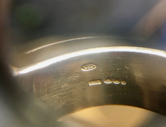 Vintage Statement Rainbow Moonstone Ring, Fat Tea… - image 6