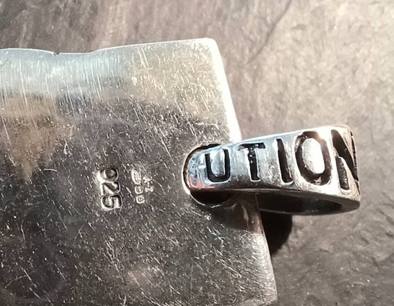 Solid Silver 19.7gm, Hallmarked, Snake Pendant, S… - image 9