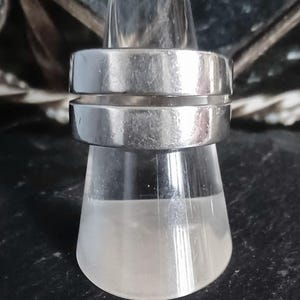 Vintage Hallmarked Silver Split Ring Size M 1/2