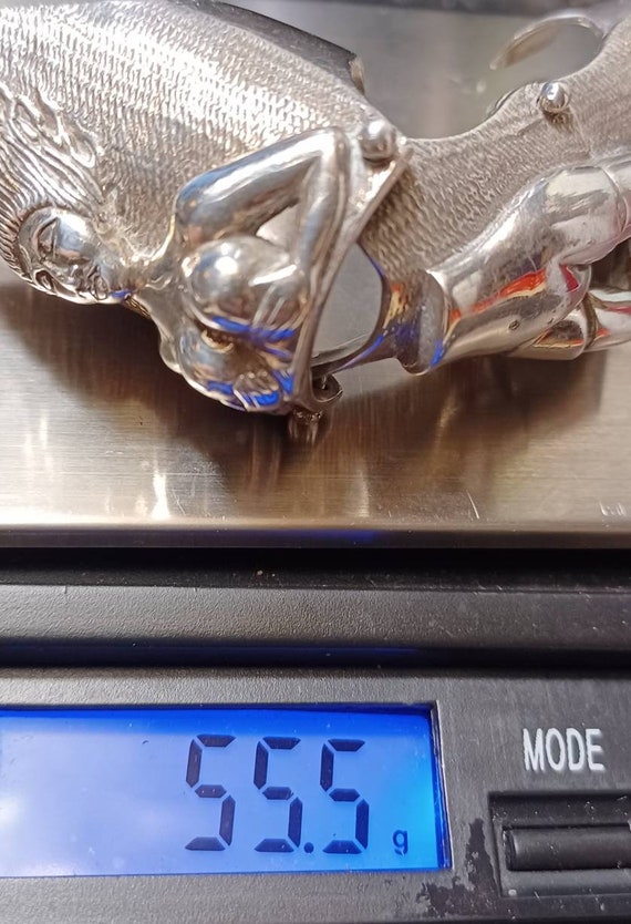 Vintage Solid Silver, Fully Hallmarked, Claw Fing… - image 7