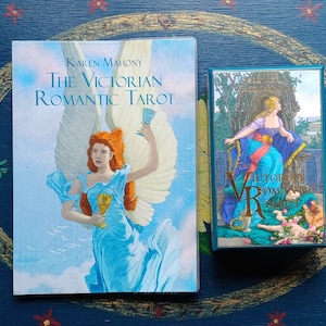 The Victorian Romantic Beautiful Tarot Deck Cards Baba Studios OOP 3rd Edition Metallic Overlay Out Of Print Signed Paperback Book & Booklet