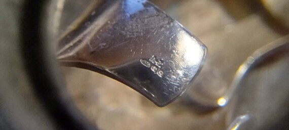 Vintage Solid Silver, Fully Hallmarked, Claw Fing… - image 5