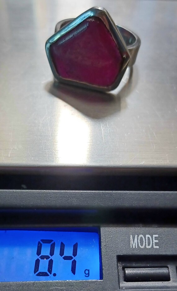 Vintage Hallmarked 1998 Solid Sterling Silver & R… - image 6