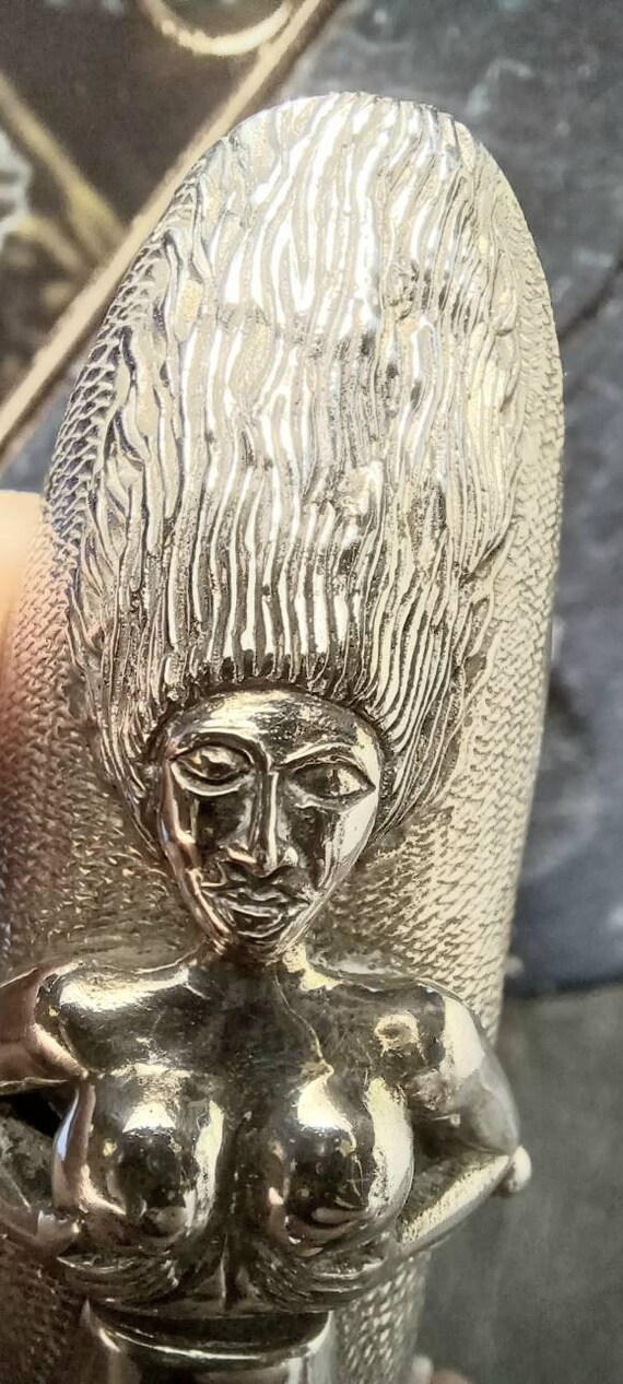 Vintage Solid Silver, Fully Hallmarked, Claw Fing… - image 3