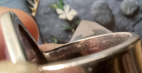 Vintage Hallmarked 1998 Solid Sterling Silver & R… - image 5