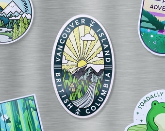 VANCOUVER ISLAND ovale magneet - British Columbia Canada - weerbestendig vinyl