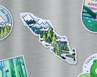 VANCOUVER ISLAND-vormige magneet - British Columbia Canada - Weerbestendig vinyl