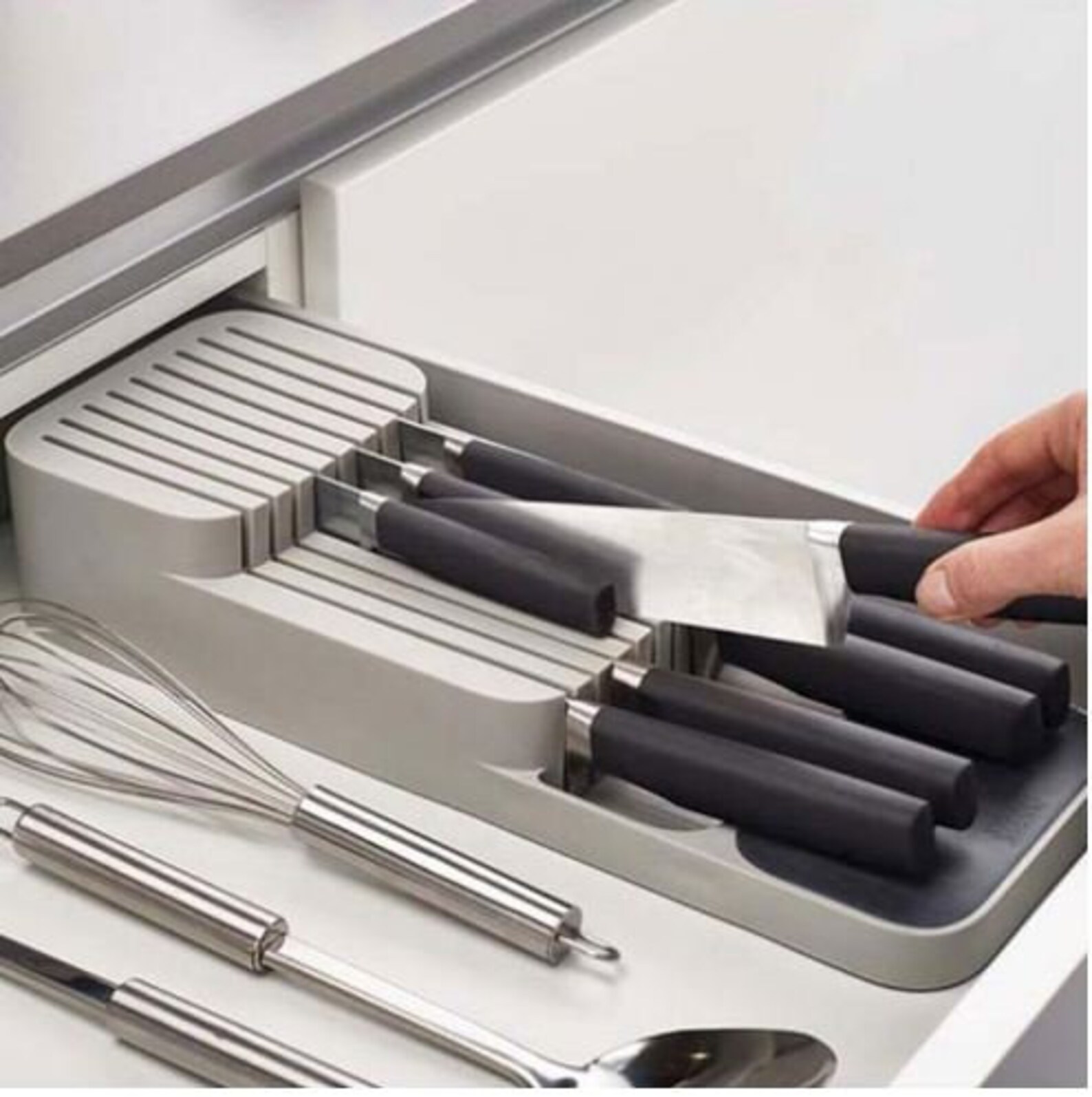 Cutlery Storage Box Plastic Knife Block Holder Drawer Knives Etsy