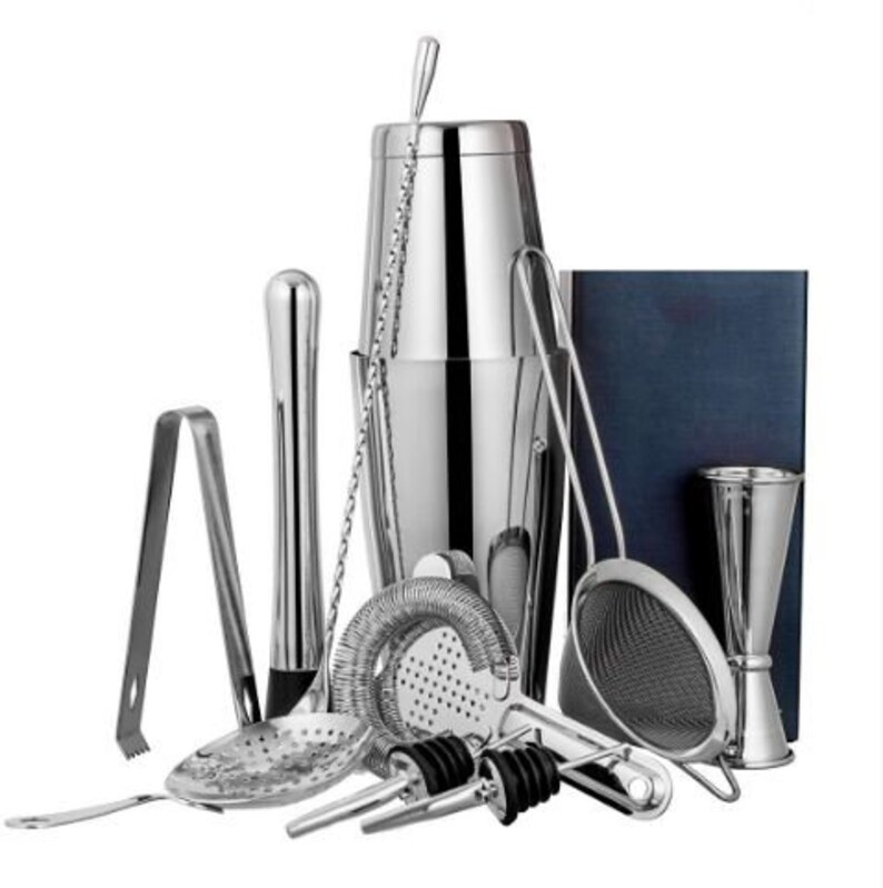 Cocktail Shaker Bar Set 2 Weighted Boston Shakers Cocktail Etsy