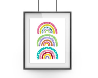Rainbow Print, Childs Bedroom, Rainbow Art Printable, INSTANT DOWNLOAD, Art Print, 8x10, 5x7