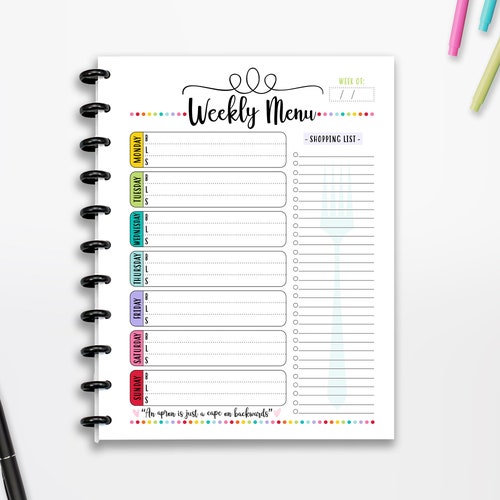 Weekly Planner Printable Sunday Start INSTANT DOWNLOAD - Etsy