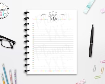 Elenco delle cose da fare stampabile, tracker delle attività, elenco di controllo, download immediato, motivazione, inserto per planner, mezza pagina, 8,5"x11", HP classico, A4, A5