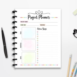 Project Planner Printable Productivity Planner, Project Management, Project  Tracker, Project Organizer, Project Planner PDF, Happy Planner 