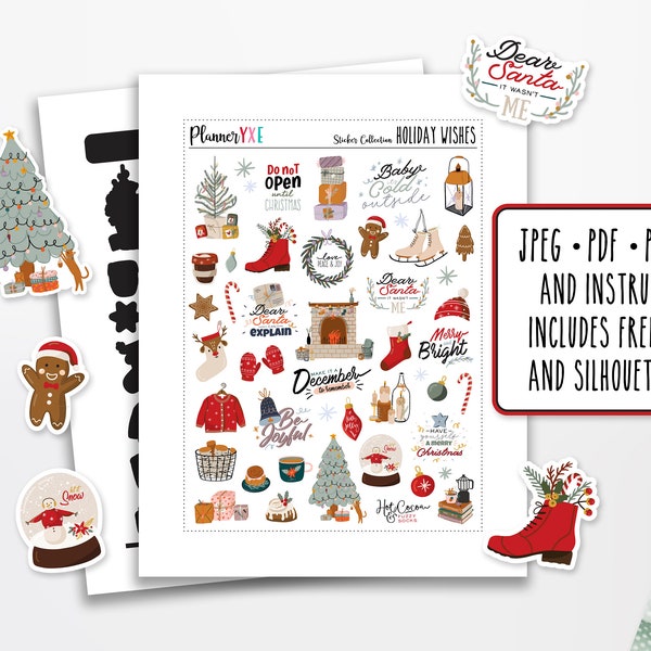 Christmas Stickers - Etsy