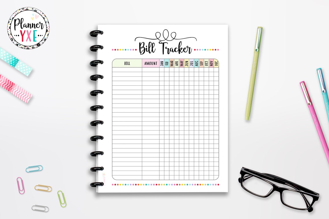 Bill Tracker Planner Printable Bill Planner Budget INSTANT | Etsy