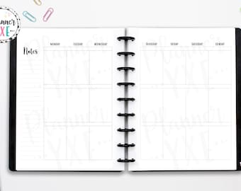Classic Happy Planner Vertical Weekly Template, CUTLINES, Sunday Monday Starts Included, INSTANT DOWNLOAD, , Blank Planner Insert, Printable