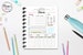 Fitness Planner Tracker, Exercise log, INSTANT DOWNLOAD, CUTLINES, Half Page, 8.5x11, Classic Happy Planner, A4, A5, Printable Planner