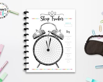 Sleep Tracker Printable, Sleep Log, INSTANT DOWNLOAD, Motivation, Planner Insert, Full Page, Half Page, Classic Happy, 8.5"x11", A4, A5