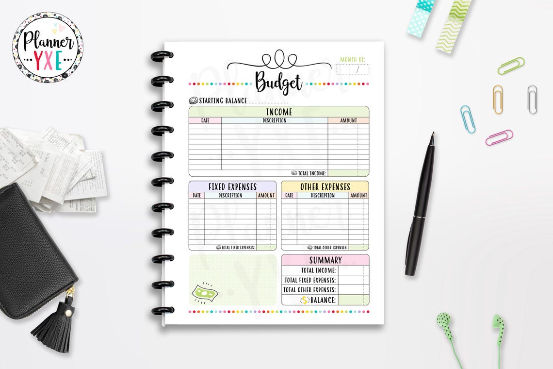 Monthly Budget Planner Printable, Budget Tracker, INSTANT DOWNLOAD ...