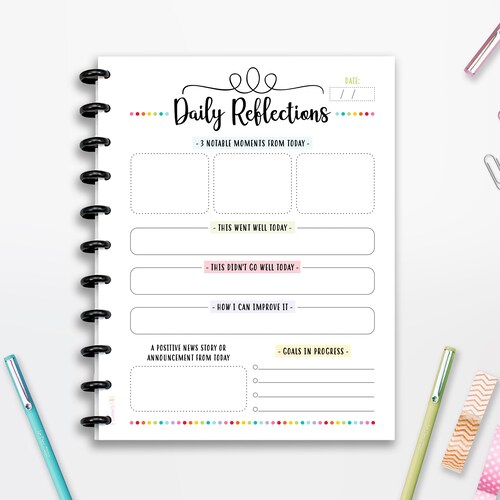 PRINTABLE CLASSIC Happy Planner Mood Tracker Happy Planner - Etsy