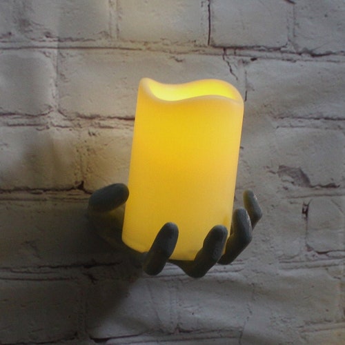 Wall Hand Candle Holder Creepy Decor Style D Etsy