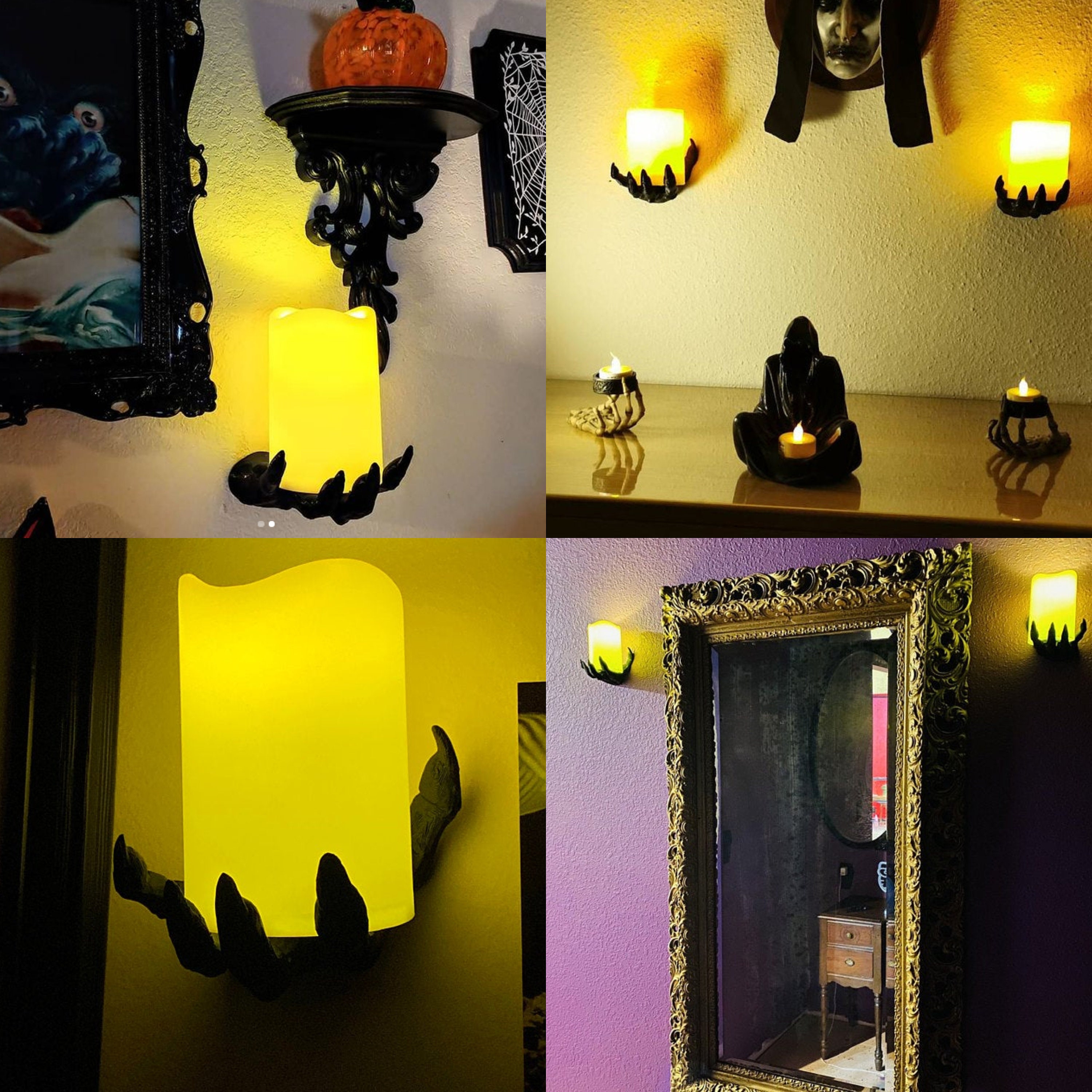 Wall Hand Candle Holder Creepy Decor Style E Etsy