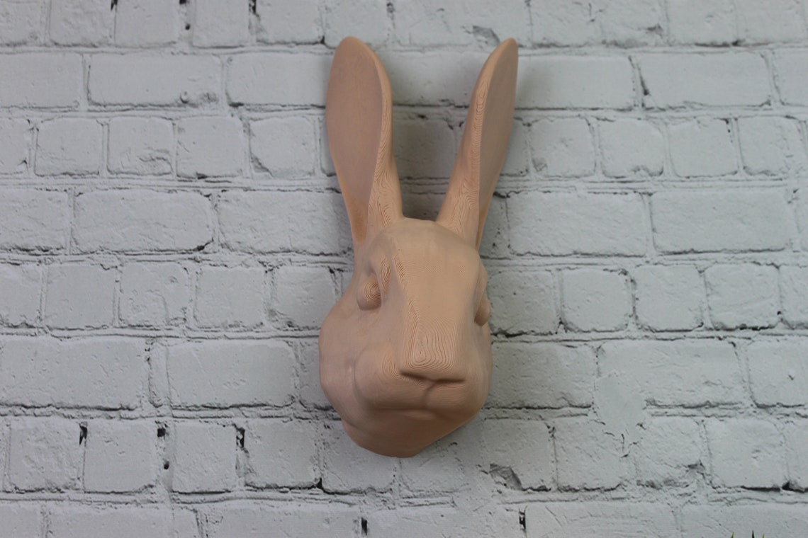 Bunny Wall Head Modern Decor Etsy UK