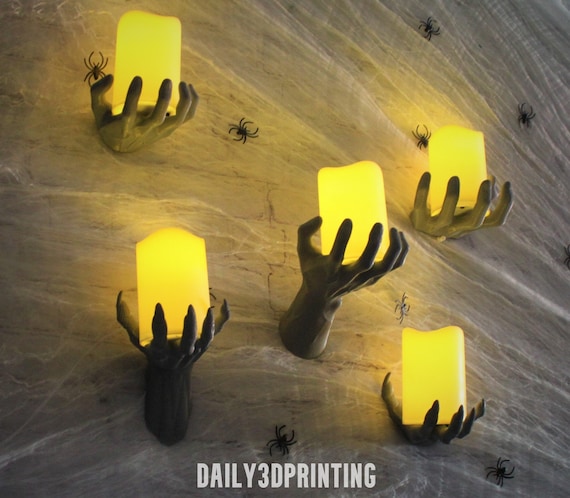 Scary Wall Hand Reaching Candle Holder Horror Decor 5 Styles