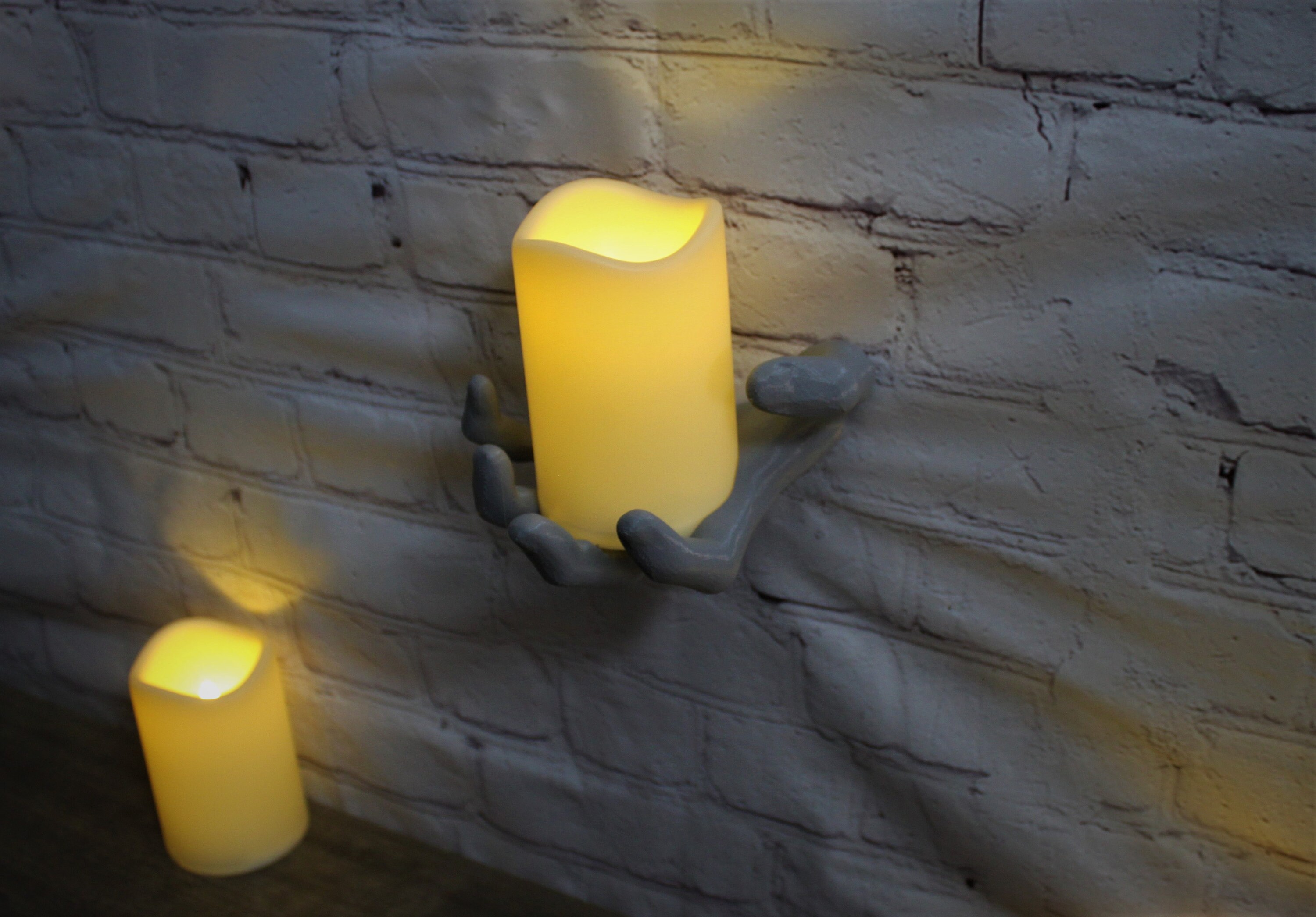 Wall Hand Candle Holder Creepy Decor Style A Etsy