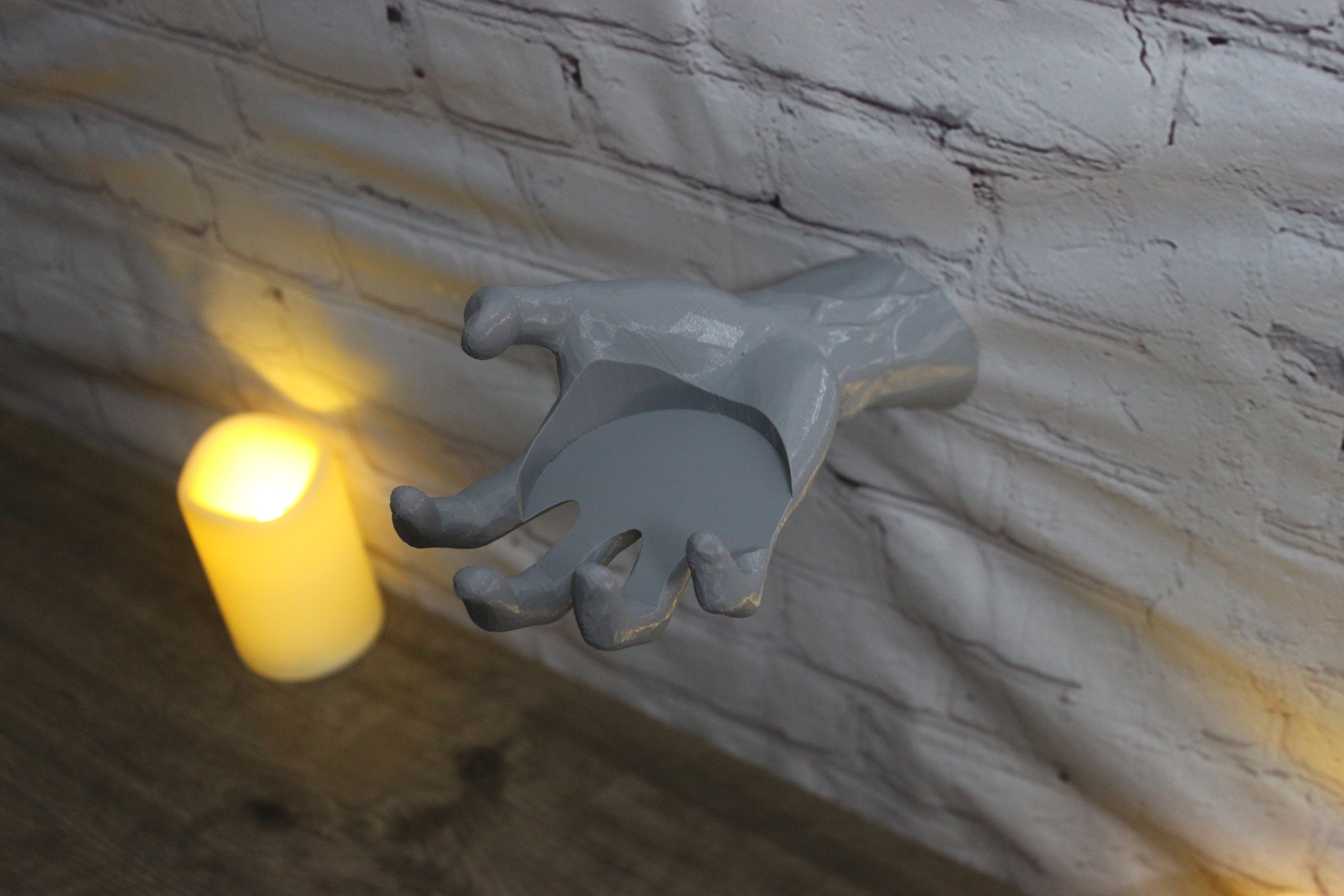 Wall Hand Candle Holder Creepy Decor Style D Etsy