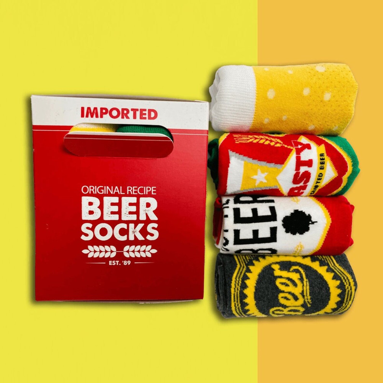 Beer Socks Pack of 4 Sock Gift Bundle Idea Unique Sock Etsy