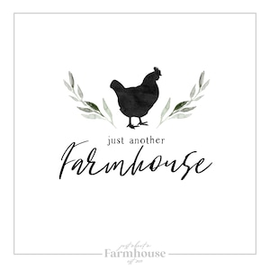 chicken logo, hen logo, farmhouse logo, farm logo, custom logo, hand drawn logo, premade logo